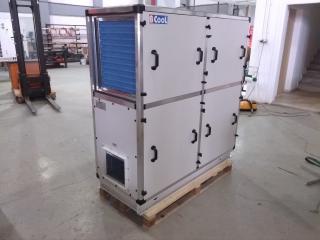 HRU MD-03, with double wall panels, centrifugal fans and plate heat exchanger, for a public building in Thessaloniki